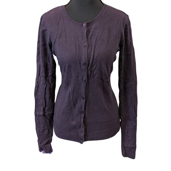Ann Taylor Basic Purple Cardigan | Women's S - Picture 1 of 7